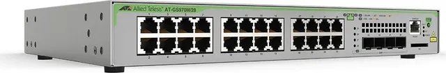 24 x 10/100/1000T POE+ ports and 4 x SFP uplink slots (100/1000X SFP), 370W POE capacity