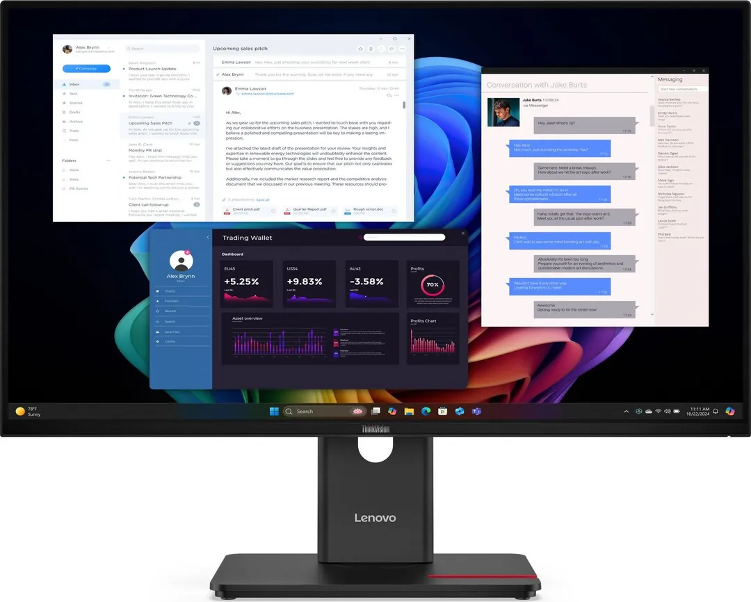 Monitor ThinkVision T27UD-40 27 UHD HDMI DP USB-C HUB USB