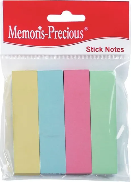 Index Memoris - Precious, autoadeziv, hartie, 19 x 76 mm, 4 culori/set, 100 file/culoare