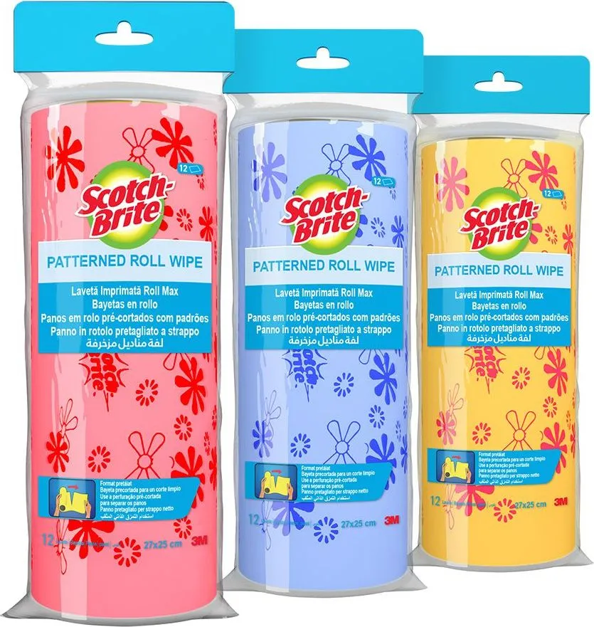 Lavete Scotch-Brite Roll Max, uz general, imprimate, diverse culori
