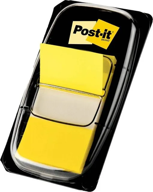Index Clasic Post-it®, galben, 25, 4 mm x 43, 2 mm, 50 in dispenser, 1 bucata/pachet