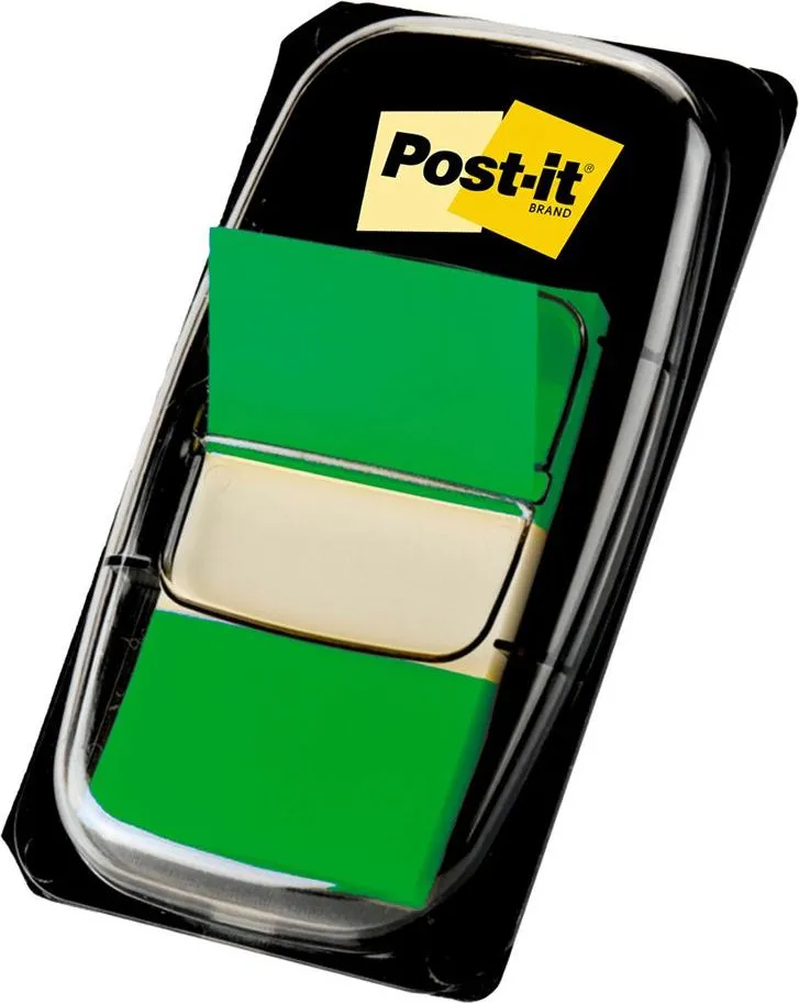 Index Clasic Post-it®, verde, 25, 4 mm x 43, 2 mm, 50 file, 1 bucata/pachet