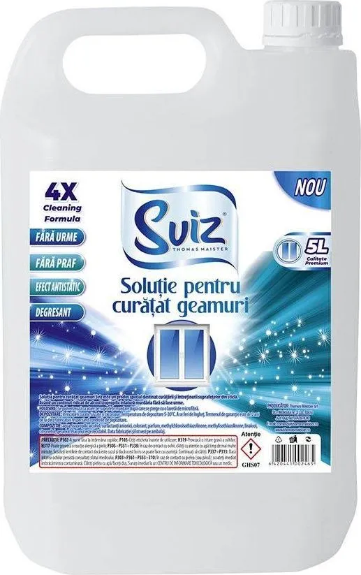 Detergent pentru spalat geamuri Glass Cleaner Thomas Maister, cu alcool, 5 litri