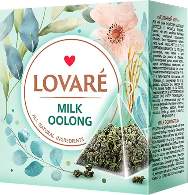 Ceai Lovare Milk Oolong Piramide, 15 buc./cutie
