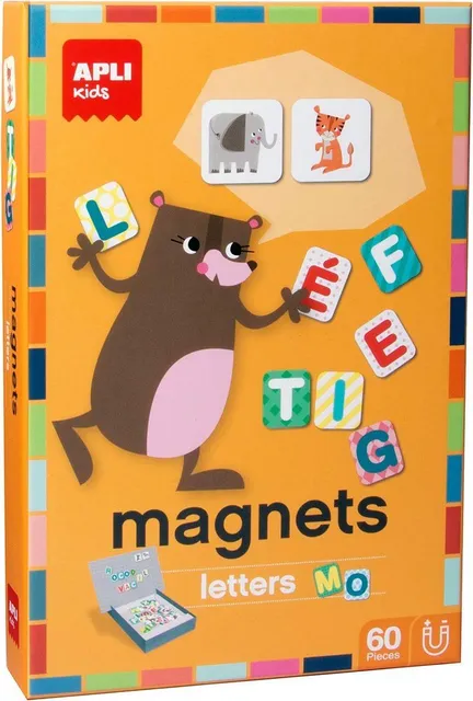 Set magneti litere, APLI, 28x18 cm, 60 bucati