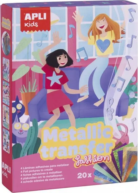 Set hartie metalica transferabila, Apli, tema Moda, 20 coli