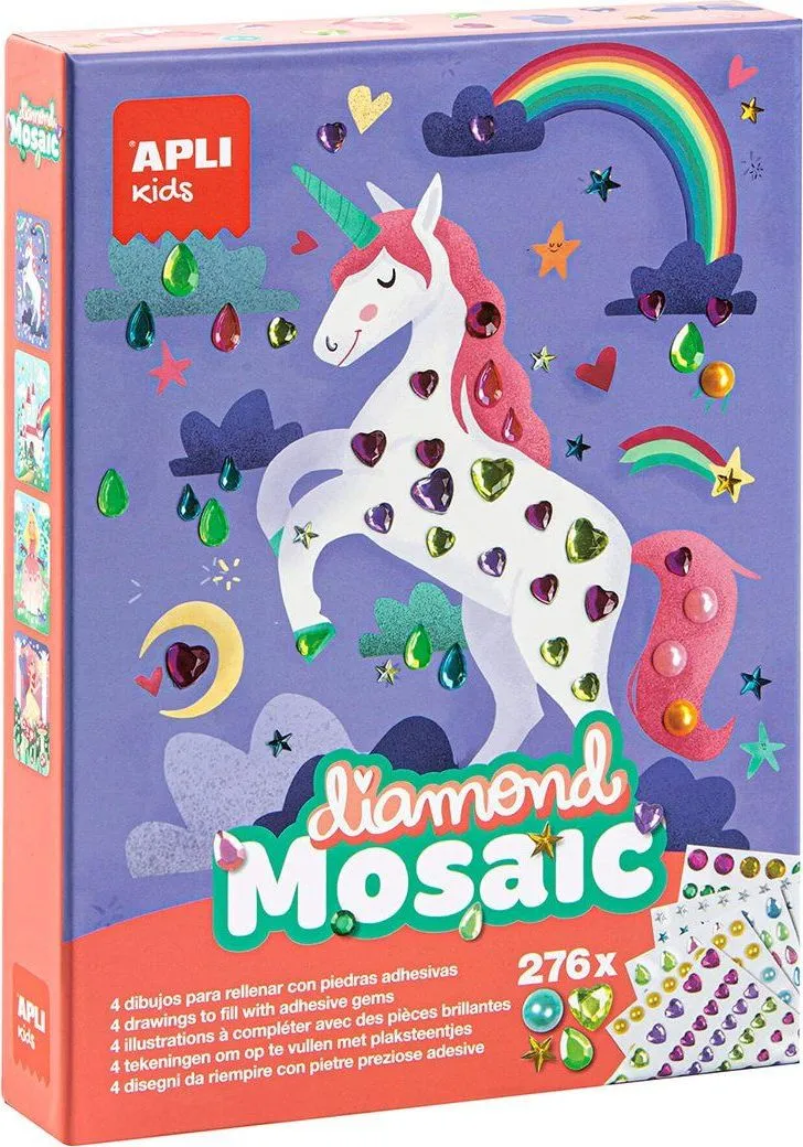 Joc creativ mozaic de diamante, APLI, 4 modele