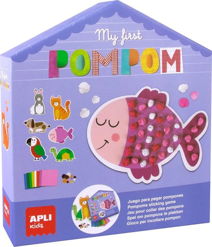 Joc creativ pompoane, APLI, tema animale, 102 coli