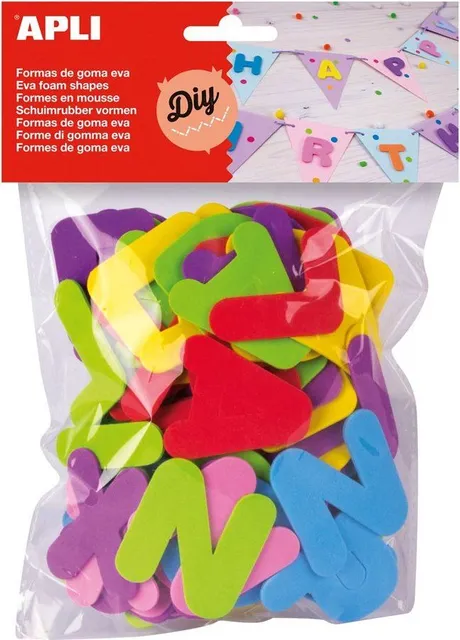 Set Litere, diverse culori, 104 bucati/set