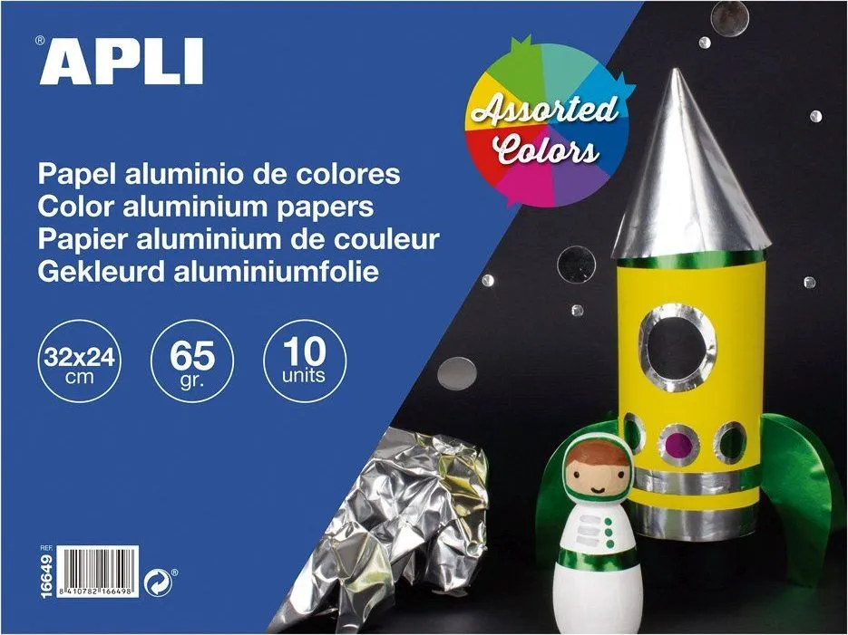 Hartie tip staniol, Apli, dimensiune 32x24 cm, culori asortate