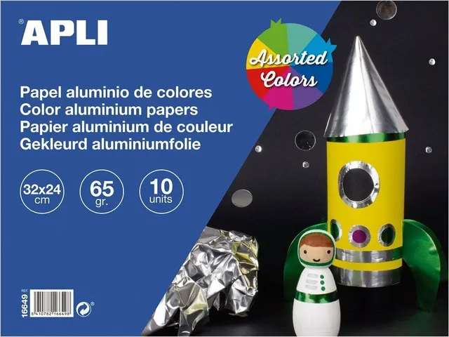 Hartie tip staniol, Apli, dimensiune 32x24 cm, culori asortate