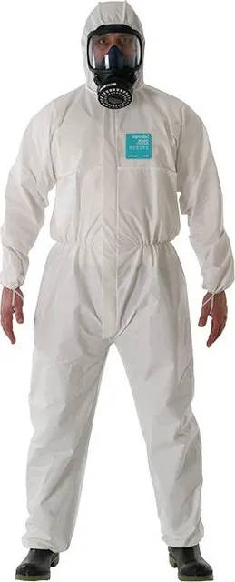 Combinezon Ansell, Microgard 2000, alb, tip 5/6, marime S