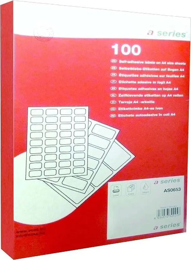 Etichete A-series, 210 mm x 297 mm, 100 coli/top