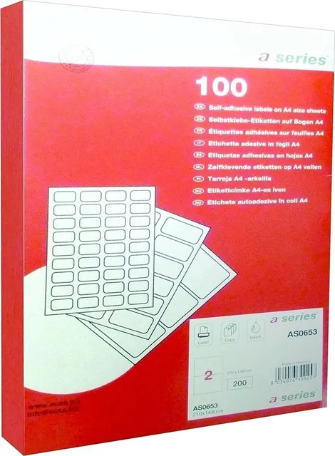 Etichete A-series, 210 x 148 mm, 200 bucati/top