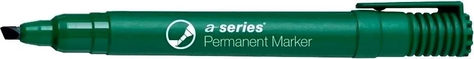 Marker permanent A-series, varf retezat 2-5 mm, verde