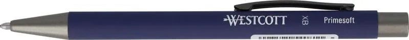 Pix cu mecanism Westcott PrimeSoft XB, aluminiu reciclat, 0, 7 mm, corp albastru, scriere albastra