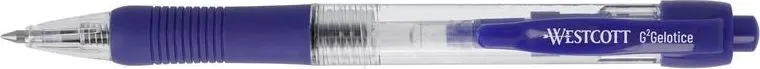 Pix cu gel si mecanism Westcott, cu grip, 0, 4 mm, albastru