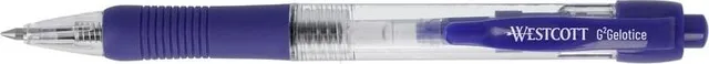Pix cu gel si mecanism Westcott, cu grip, 0, 4 mm, albastru