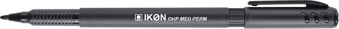 Marker permanent OHP IKON, varf mediu, 1 mm, negru