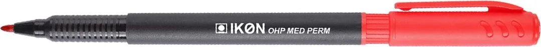 Marker permanent OHP IKON, varf mediu, 1 mm, rosu