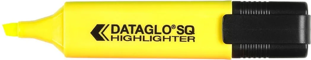 Textmarker Dataglo, corp dreptunghiular, varf 1-5 mm, galben