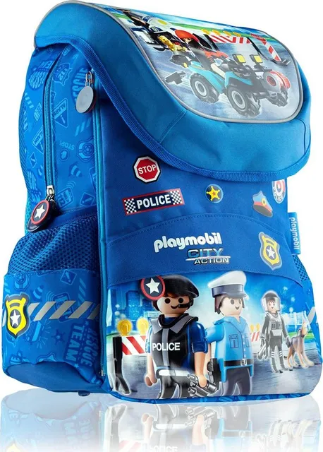 Ghiozdan scolar Astra, Playmobil Politie, 28x36x18 cm