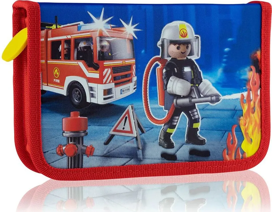 Penar scolar Astra, neechipat, 1 compartiment, Playmobil Pompieri