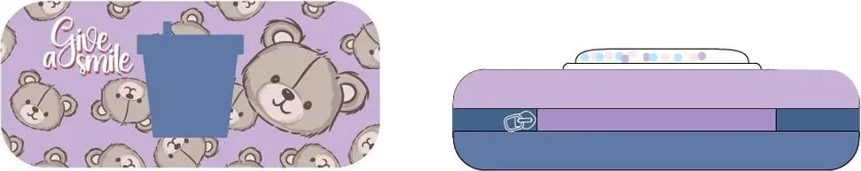 Penar Astra Teddy, 1 compartiment, 3D, spuma EVA, 23.3 x 10 x 4.5 cm
