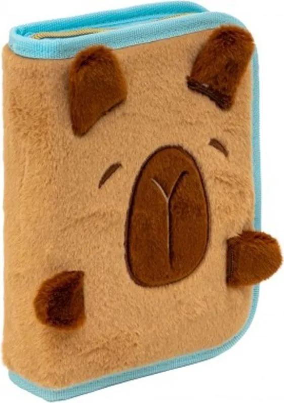 Penar Astra Fluffy Capy, 1 compartiment, 2 clapete, element pufos