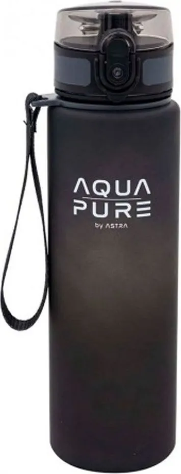 Sticla plastic Astra Aqua Pure, 600 ml, neagra
