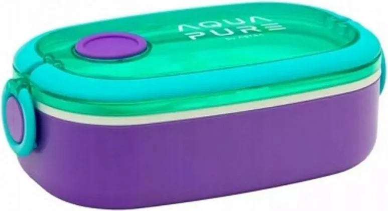 Cutie pentru pranz Astra Aqua Pure, 900 ml, 21 x 12 x 7 cm, mov/verde