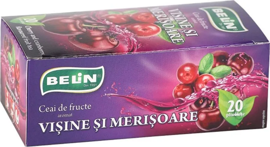 Ceai visine si merisoare Belin, 20 plicuri/cutie