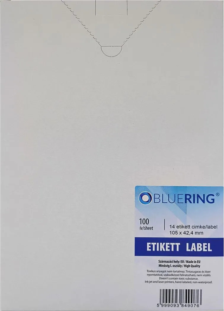 Etichete Bluering, 105 x 42.4 mm, 1400 etichete, 100 coli/top