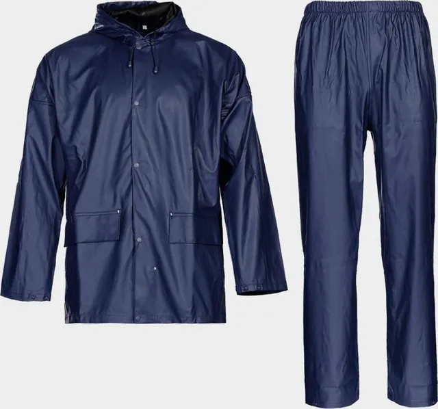 Costum impermeabil Stenso, bleumarin, jacheta si pantaloni, marimea XL