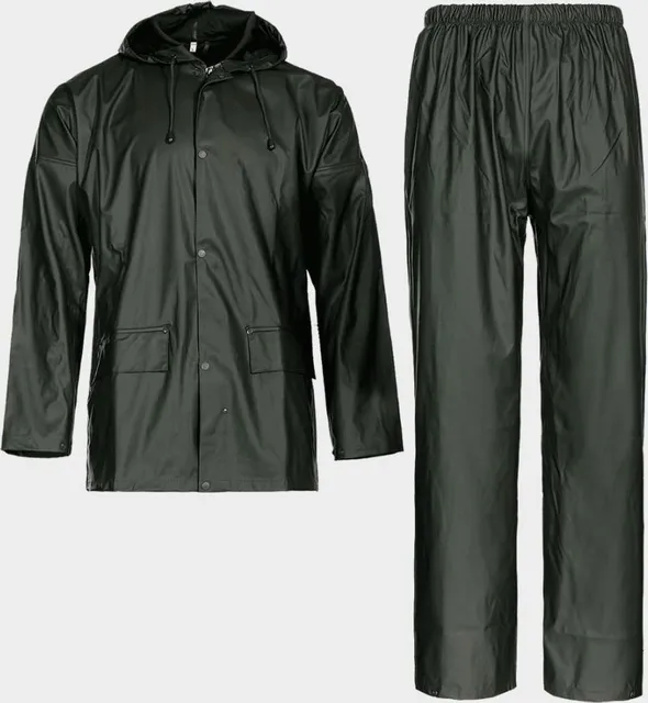 Costum impermeabil verde jacheta si pantaloni Stormer Stenso, marimea XL
