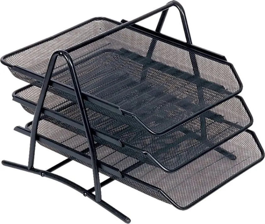 Set 3 tavite pentru documente Mesh Memoris-Precious, metal, negru