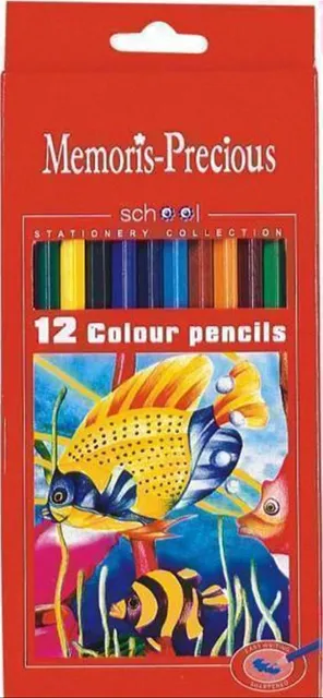 Set creioane colorateMemoris-Precious, creioane colorate, 12 bucati/cutie