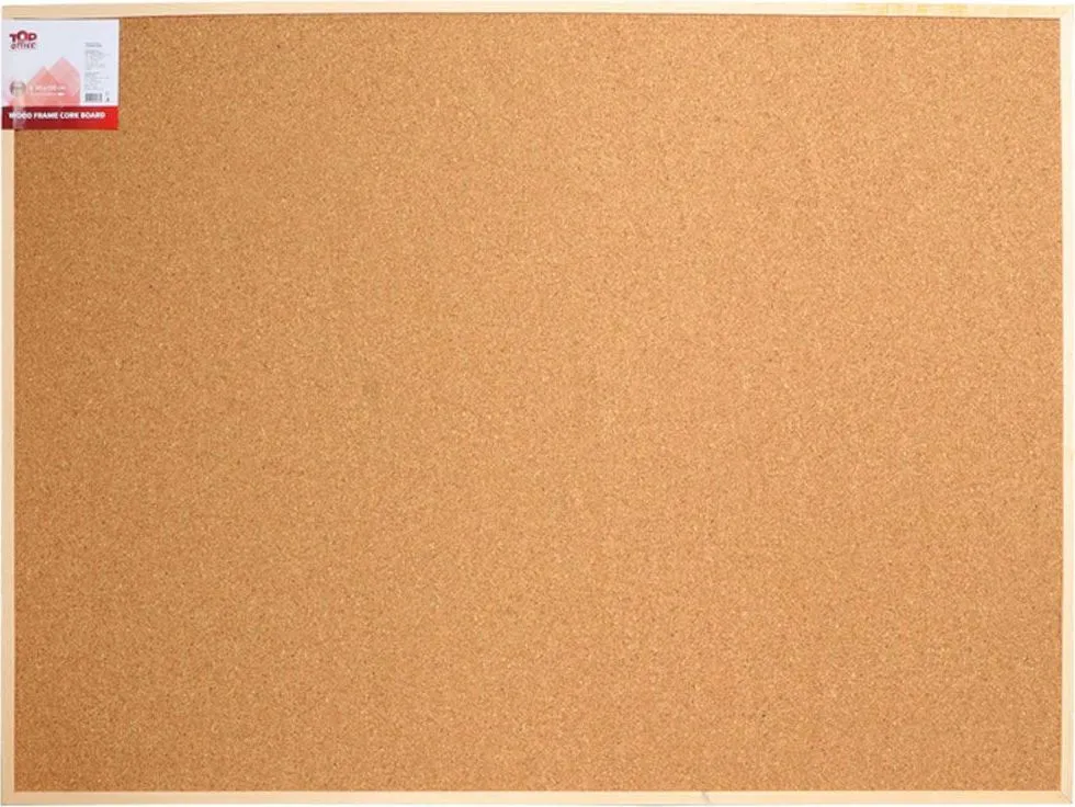 Tabla din pluta cu rama din lemn, 90x120 cm