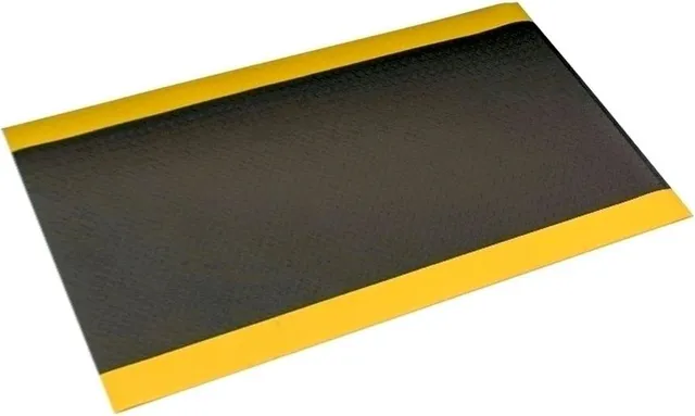 Covor ergonomic Orthomat Diamond negru/galben, 0.9 x 1.5 m