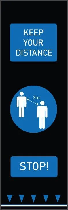 Covor avertizare pentru pardoseli, People, 0.65 x 2 m, albastru