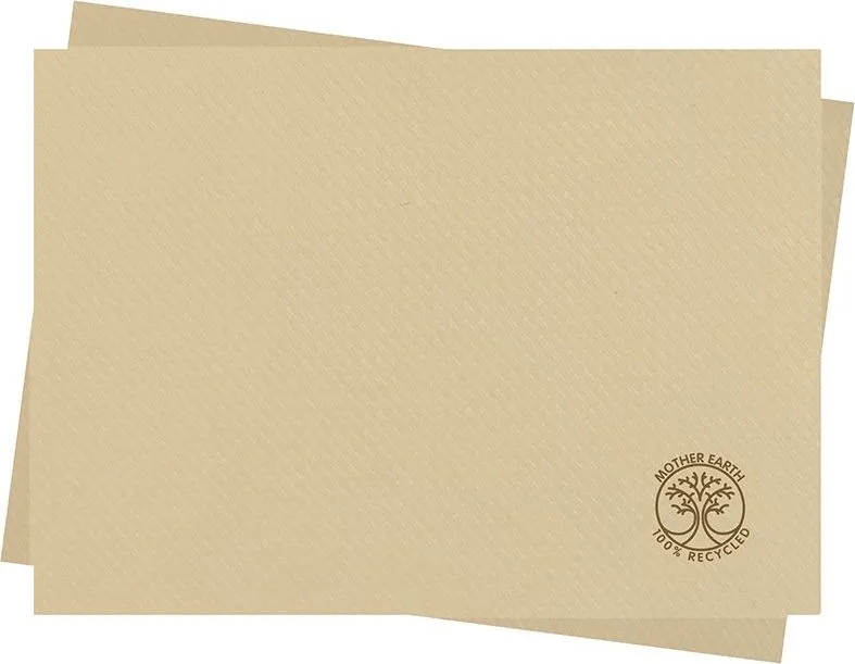 Placemat hartie Celtex Madre Terra, bej, 2 straturi, 30 x 40 cm, 100% material reciclat, 200 bucati/pachet