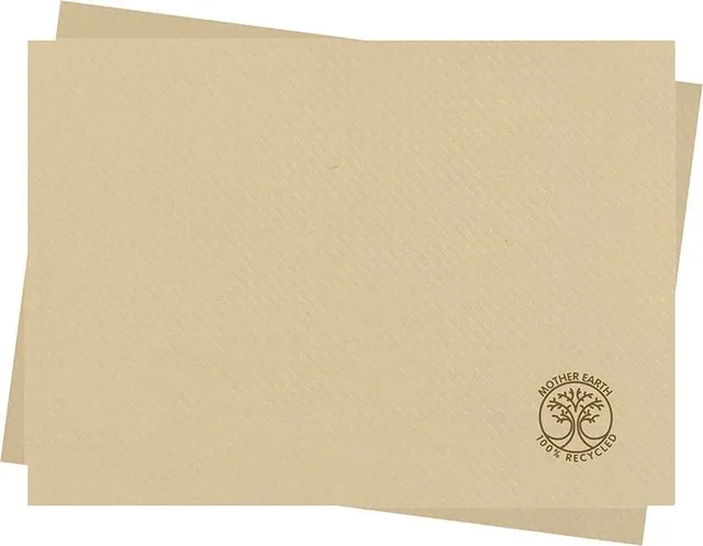 Placemat hartie Celtex Madre Terra, bej, 2 straturi, 30 x 40 cm, 100% material reciclat, 200 bucati/pachet