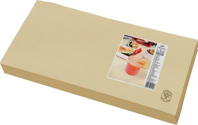 Fata de masa de unica folosinta Celtex Madre Terra, bej, 100x100cm, 50 bucati/pachet