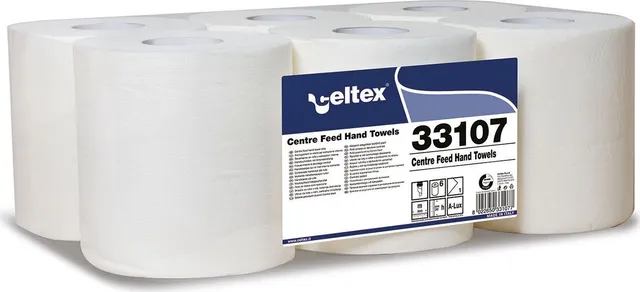 Rola prosop derulare centrala Celtex, 1 strat, 790 portii, 300 m, 6 role/bax