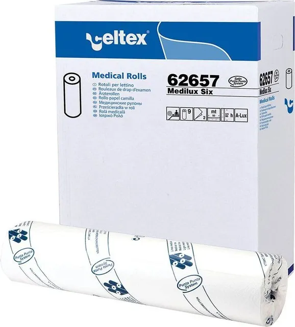 Rola medicala, Celtex 62657, 2 straturi, 59.5 x 38 cm, 9 role/set