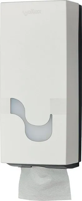 Dispenser Celtex, Megamini, pentru hartie igienica intercalata, ABS, alb