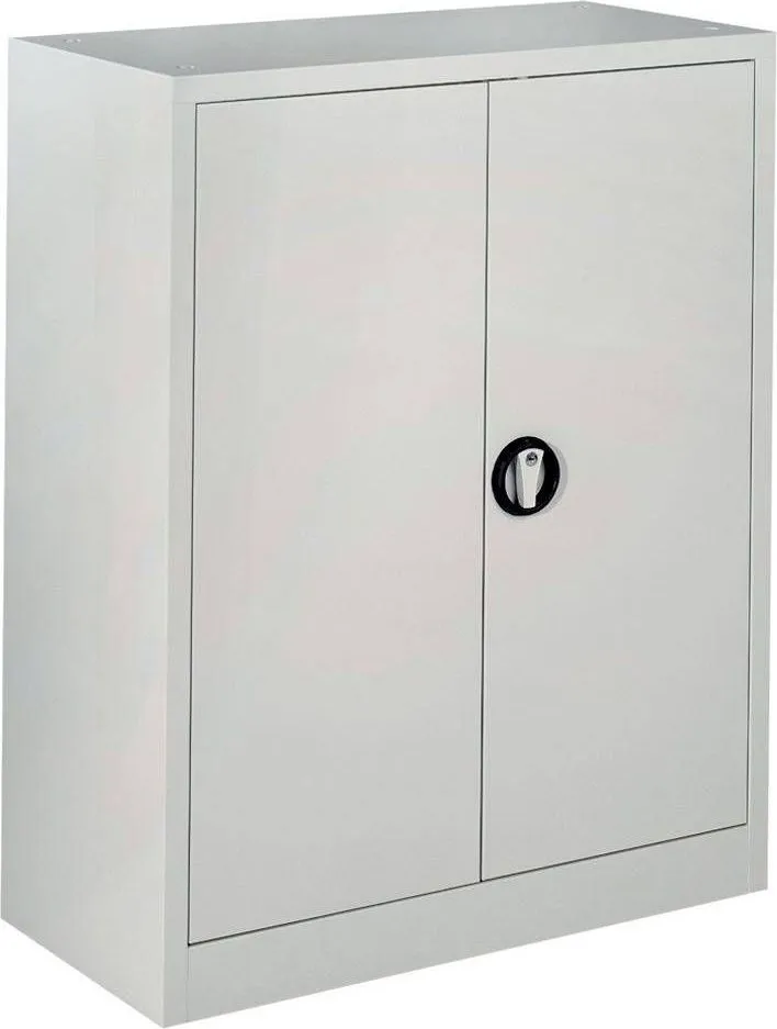 Dulap metalic Ceha, gri, 92x42x120 cm, 2 usi batante si 2 polite