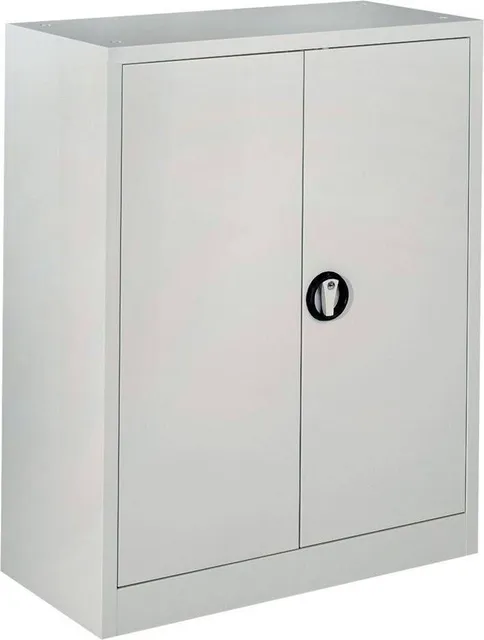 Dulap metalic Ceha, gri, 92x42x120 cm, 2 usi batante si 2 polite