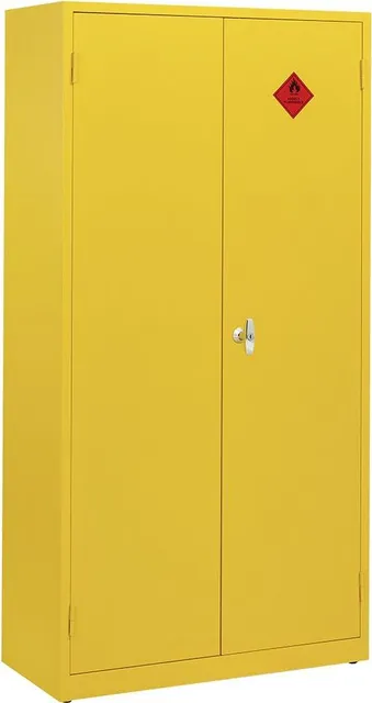 Dulap pentru substante toxice 120x46x183 cm, galben, rezistent, durabil