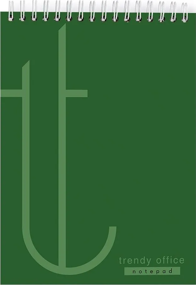 Blocnotes cu spira, Trendy Green, A5, dictando, 80 file
